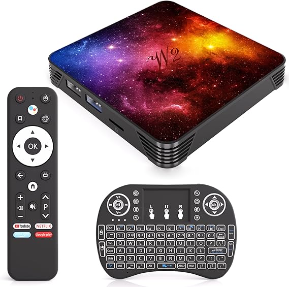Android 14.0 TV Box 2026,Quad-Core 4GB RAM 128GB ROM,Mini Keyboard