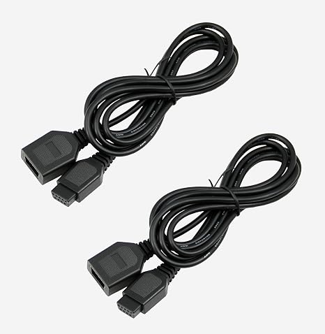 2-Pack Controller Extension Cable for SEGA Genesis Mega Drive MD1 MD2 MD3