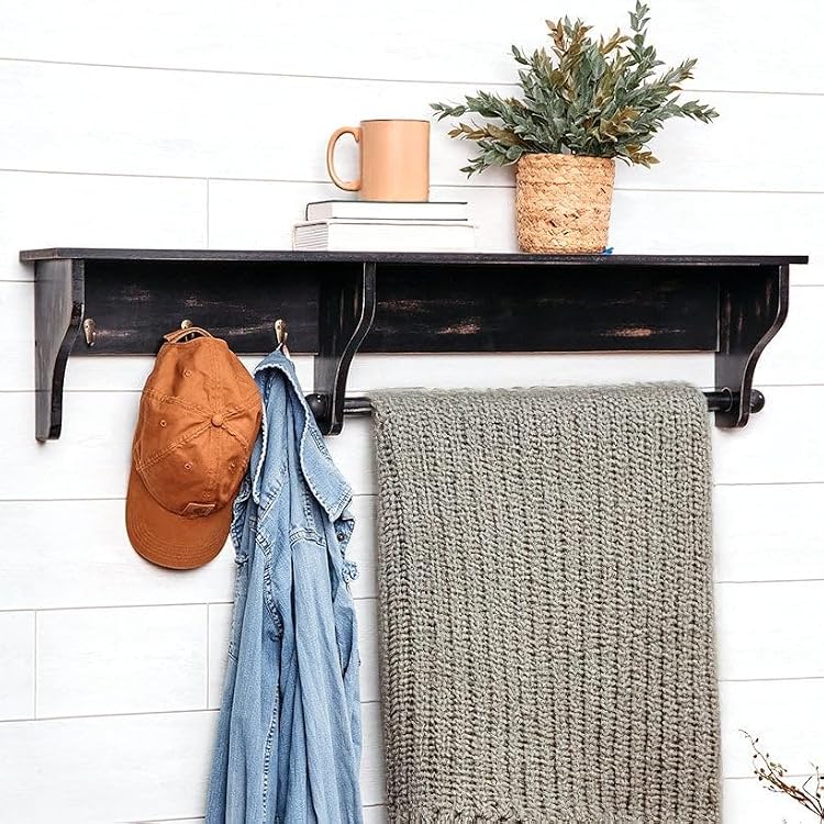 The Lakeside Collection Quilt Rack with Hooks