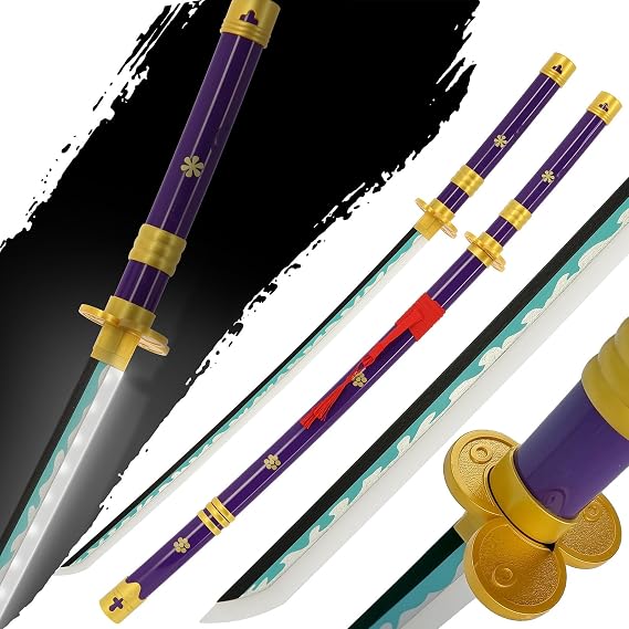 Anime Wood Bamboo Swords With LED Light-Up Blade Anime Style Replica Halloween Cosplay 104cm Blunt Prop