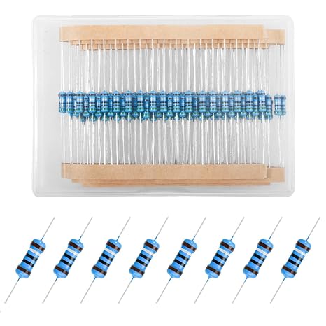 150pcs 10 ohm Resistor 1/4w (0.25 watt) Metal Film Fixed Resistors ±1% Tolerance,Multiple Values Optional