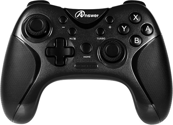 アンサー Switch2/Switch用 ワイヤレスコントローラー マクロマスター2 高感度スティック/ジャイロ・加速度センサー/連射・連射ホールド/一括解除機能/背面ボタン/マクロ機能（メタリックブラック）ANS-SW198BK