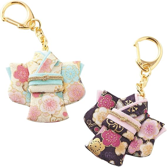Takagi Fiber Takagi Seni Panami Craft Kit, Make Without Sewing, Japanese Mini Kimono Keychain LH-96, Craft and Handmade Supplies