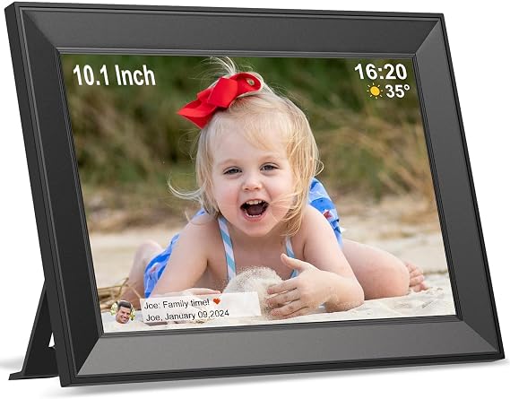 Digital Picture Frame,10.1Inch WiFi Digital Photo Frame smart Easy Setup