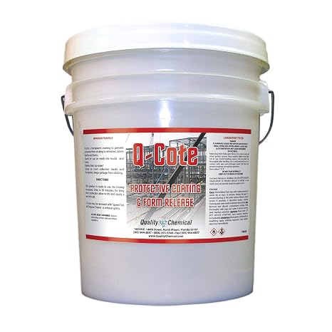 Quality Chemical Q-Cote - Paraffin-Based Concrete Form Release Agent for Stone, Garden Walk Maker, Stepping Stone Molds, Stamped Concrete Molds - 640 oz (Pack of 1)