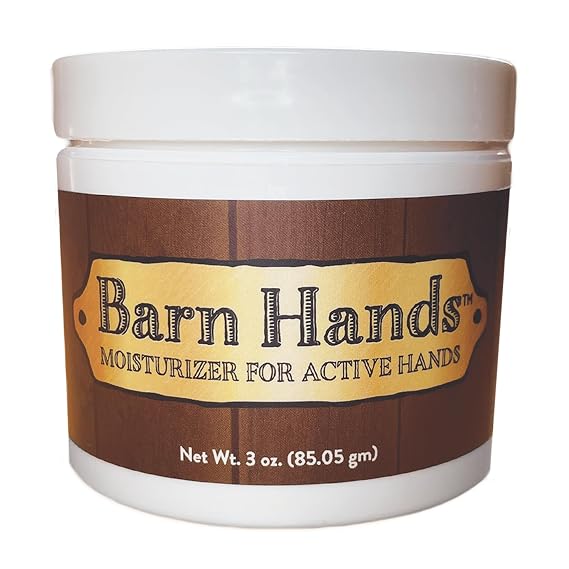 Equerry's Barn Hands Moisturizer for Active Hands | Hand Cream for Dry and Cracked finger tips | Non-Greasy Hand-Repair Cream | 3 Oz, Peppermint Scent
