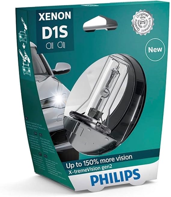 Philips D1S X-treme Vision Gen2 150% More Vision Xenon Bulb, 1 Piece