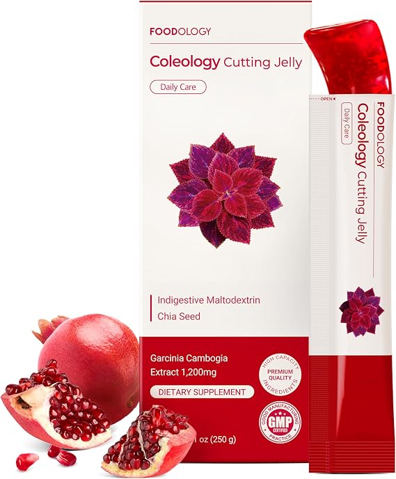 FOODOLOGY Coleology Cutting Jelly, Slimming Jelly Pomegranate, 10 Sticks