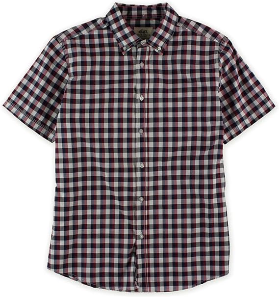 Ecko Unltd. Mens Plaid Ss Button Up Shirt