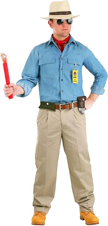 Jurassic Park Dr. Grant Costume for Men, Doctor Alan Grant Movie Outfit, Jurassic Park Outfit for Halloween and Cosplay