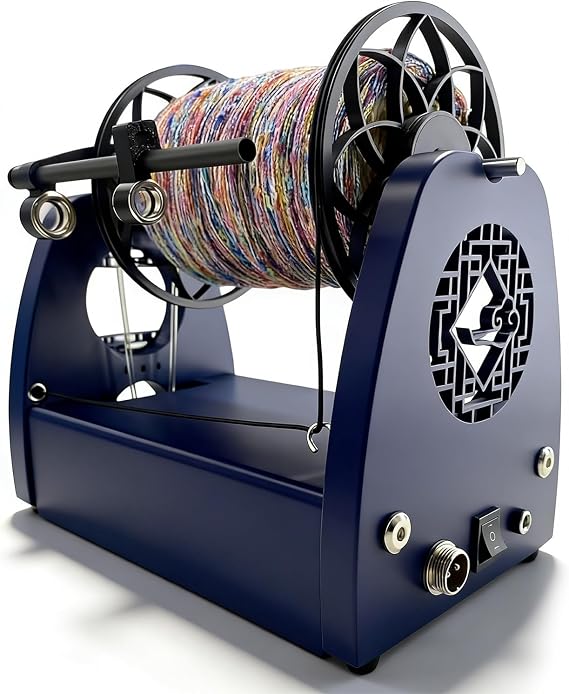 Electric Yarn Spinner and Winder, 3 Spools Included, Speed Adjustment for Versatile DIY Yarn Making from Various Fibers WithPedals