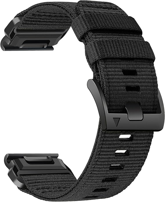YOOSIDE Nylon Watch Strap for Garmin Fenix 8 47mm / epix Pro 47mm / Fenix 7/6 / 5, Upgraded Quick Fit 22mm Adjustable Woven Webbing Sport Wristband for Instinct 3 45mm