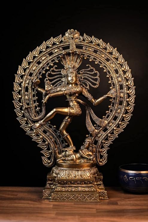 SHIVAJIARTS Dancing Shiva Nataraja Statue Large, Dancing Shiva Natraj Statue, 56 cm Big Size Brass Lord Shiva Natraja Sculpture, Shiv Nataraj Figurine.