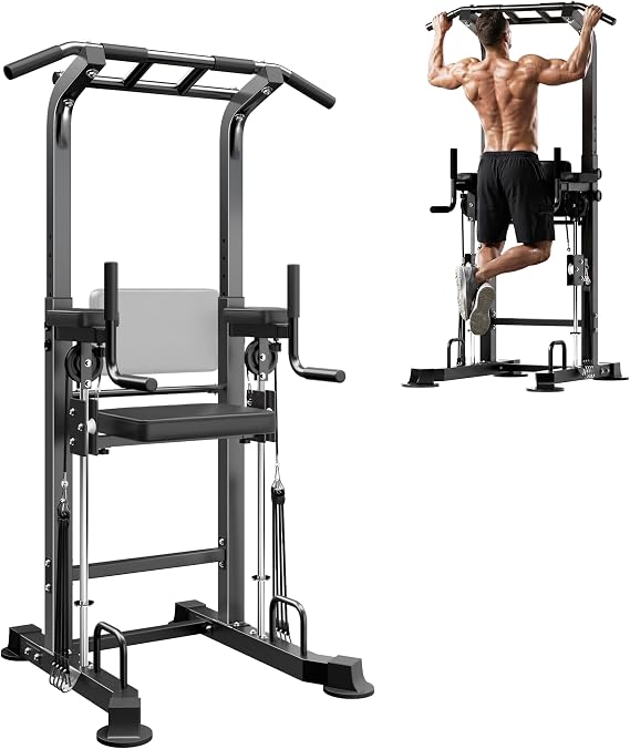 SogesPower Power Tower Multi-Function Pull Up Bar Station for Home Gym