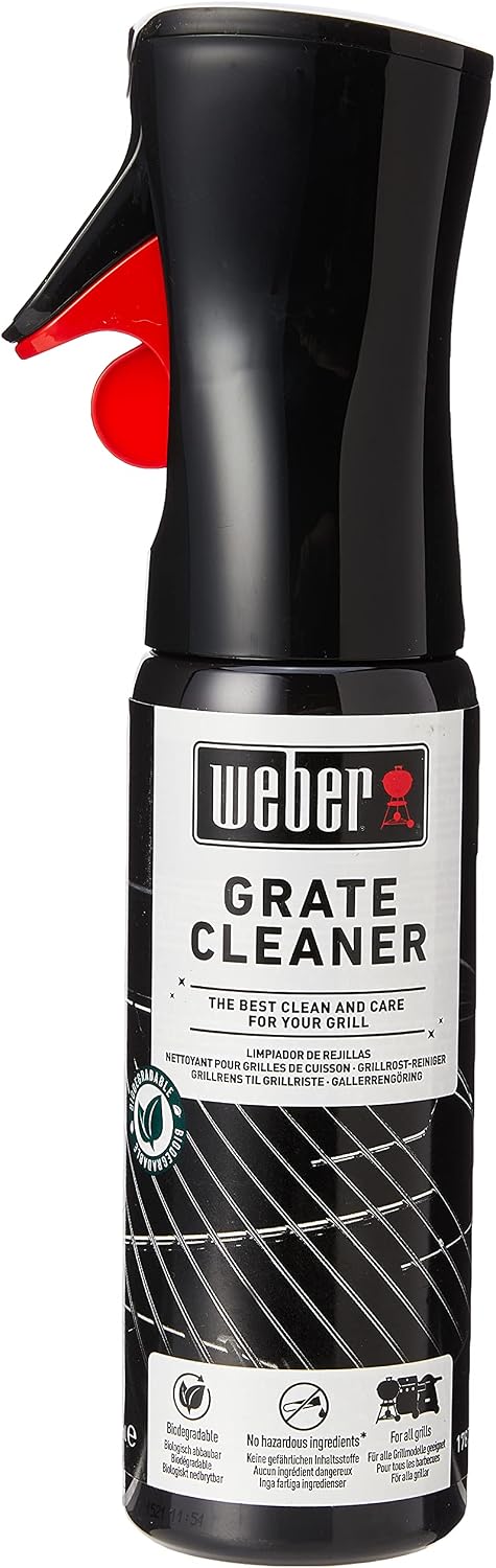 Weber Grill cleaner 300 ml, fine mist spray, dissolves oil and food residues, is biodegradable, does not contain hazardous ingredients, is suitable for all barbecue models 17875