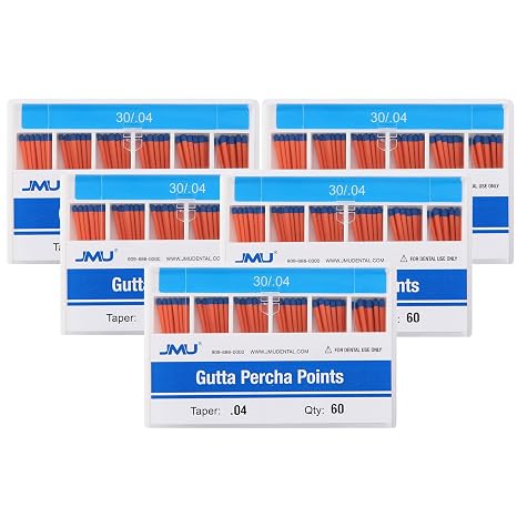 JMU 5 Pack Dental Gutta Percha Points .02 Taper #30