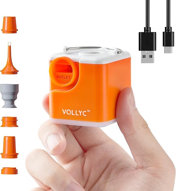 Air Pump for Inflatables with 2400mAh Battery & Camping Light