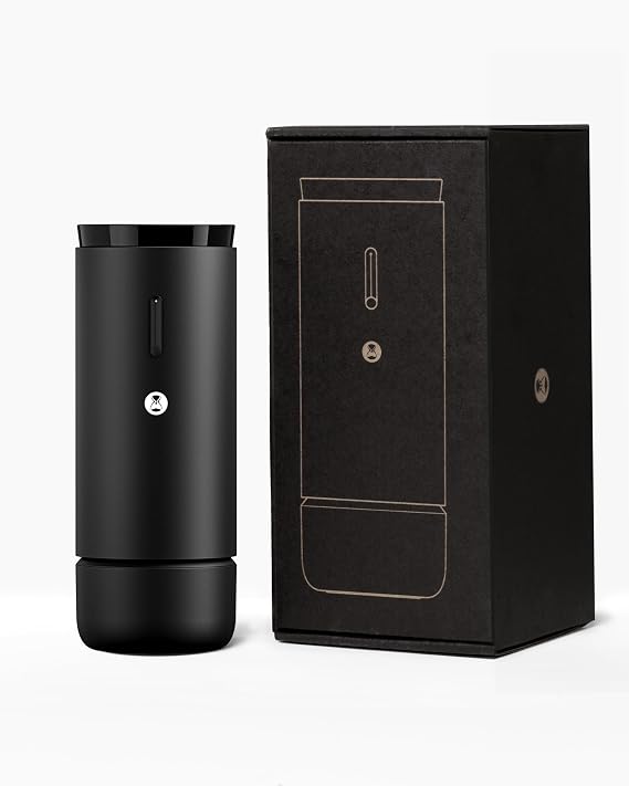 TIMEMORE Portable Conical Burr Coffee Grinder, Electric Coffee Grinder with 30 Settings, Auto-Stop & Compact Design for Home & Outdoor Use - Whirly 01S, Black