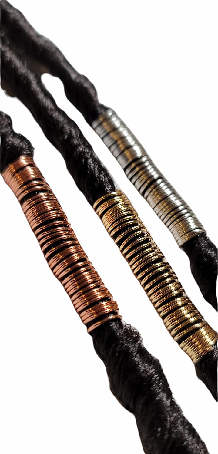 Beaditwearitloveit 1 Long Copper Dreadlock Coils Wire Wrapped Loc Jewelry Beads For Braids Twists Natural Hair Cuffs Handmade Accessories Copper