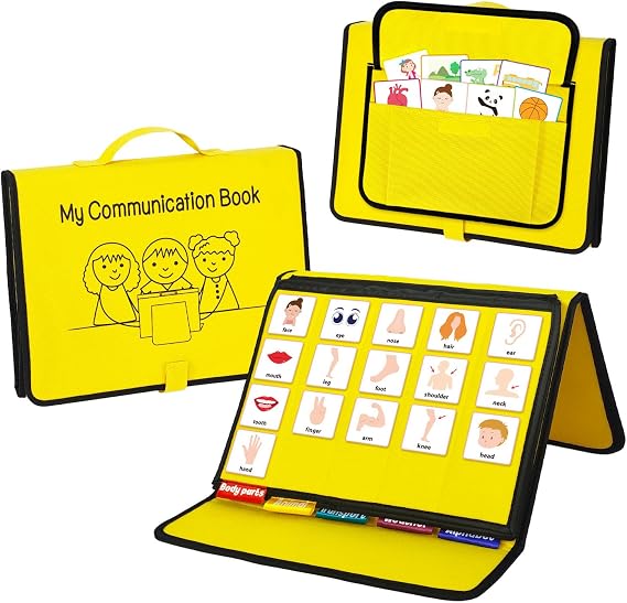 Boczif Visual Communication Book, Nonverbal Communication Board, Autism Language Learning Materials, Speech Articulation Therapy Cue Cards for Kids, Toddler Behavior Book for Home