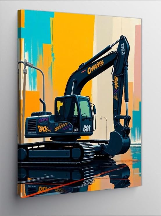 Tablo Mega Kanvas Tablo Inşaat Iş Makinesi 100 X 140 Cnvsdkey-129847-100-140