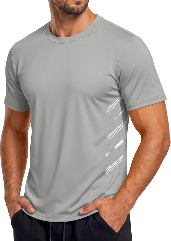 TACVASEN Mens Workout Shirts Dry Fit Short Sleeve Running Athletic T-Shirts
