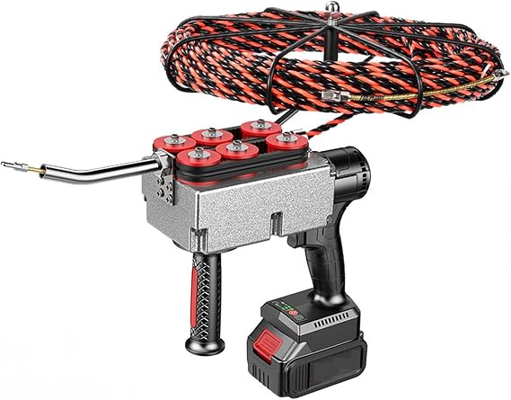 Wire Puller Electrician Wire Puller Through Wall Automatic Threading Machine Dark Wire Electrical Wire Pulling Tool Threading Machine Electrician Wire Puller,30mline-25000mAh