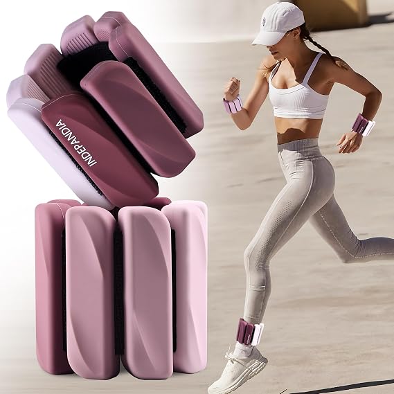 Ankle Wrist Weights for Women 2lbs/4lbs Pairs Adjustable Silicone Weights