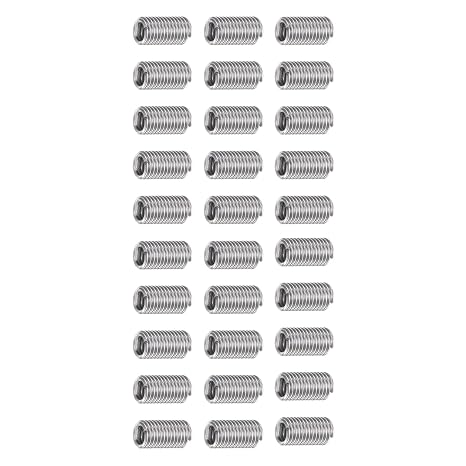 SEIWEI 30 Packs 10-24 * 3D Thread Inserts 10-24 UNC Helical 304 Stainless Steel Helical Coiled Wire Thread Sleeve for Plastic Wood Thread Repair, Silver