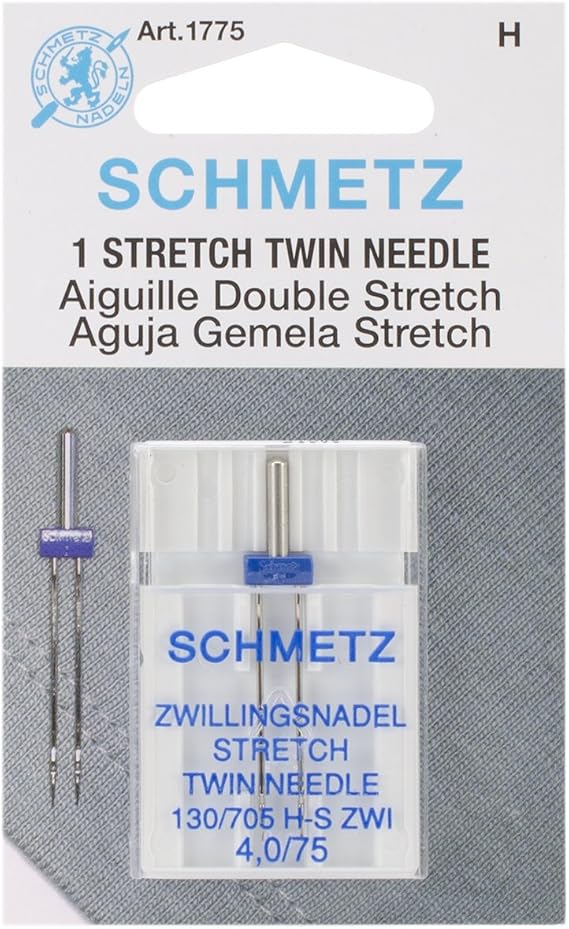 SCHMETZ Euro-Notions Twin Stretch Machine Needle, 4/75-Inch