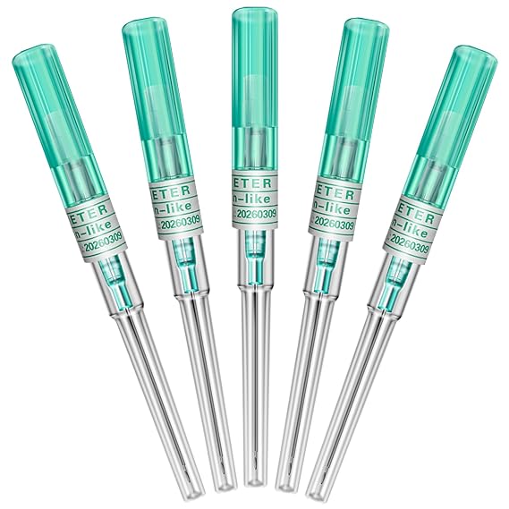 Catheter Piercing Needles - Autdor 5Pcs Catheter Needles 18 Gauge IV Catheter Needles Ear Nose Piercing Needles Stainless Steel Hollow Needles for Ear Nose Lip Tongue Belly Cartilage Piercing Kit