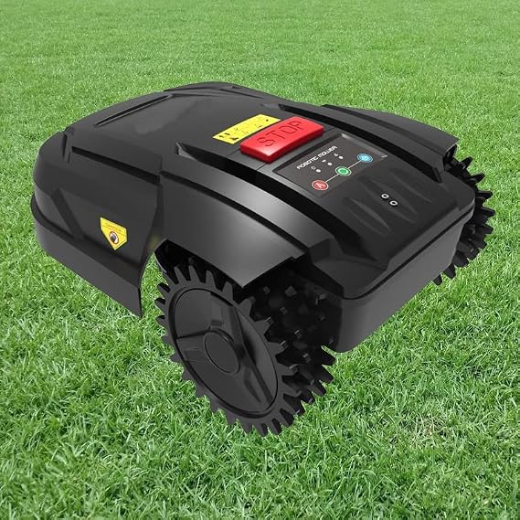 Electric Lawn Mower Robot, Intelligent Remote Control Electric Smart App Lawn Mower Robot, Lawn up to 800 m², Cutting Width 7.1 inches 18 cm, Lawn Mower for Gardening