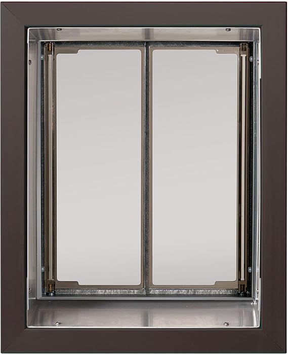 Plexidor Wall Mount Pet Doors for Cats and Dogs - Energy Efficient Pet Freedom - Bronze