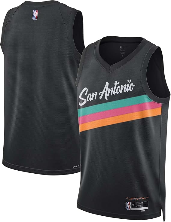 San Antonio Spurs NBA Kids Youth Boys 4-20 Black City Edition Blank Jersey