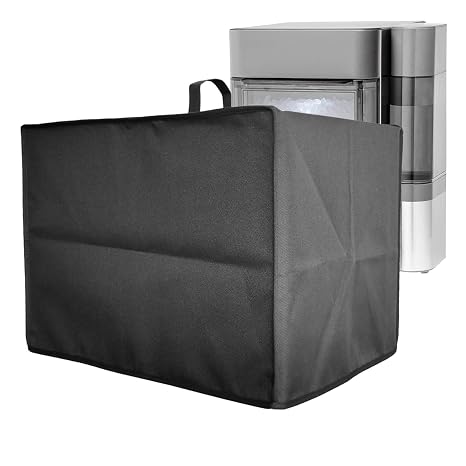 Ice Maker Cover for GE Profile Opal 2.0 Nugget Ice Maker, Waterproof Dustproof Heat-Resistant Scratch-Resistant UV-Resistant Cover for Ice Maker Countertop Nugget, 600D Nylon Black