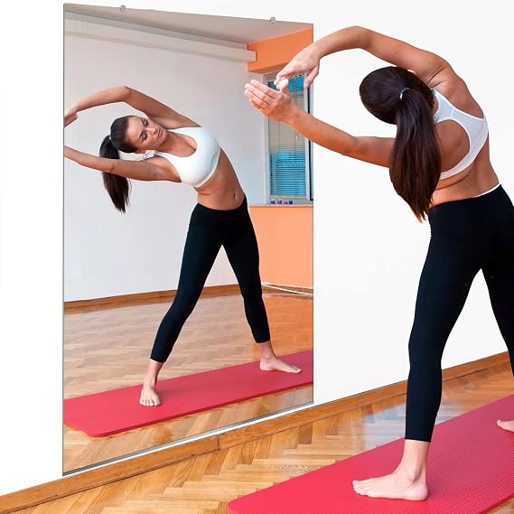 MeowWoof Large Wall Mirror for Home Gym, Wall Mounted Gym Mirror for Fitness, Yoga, and Dance Studio, Workout Mirror and Gym Wall Decor - 48x32 (1 Pcs)