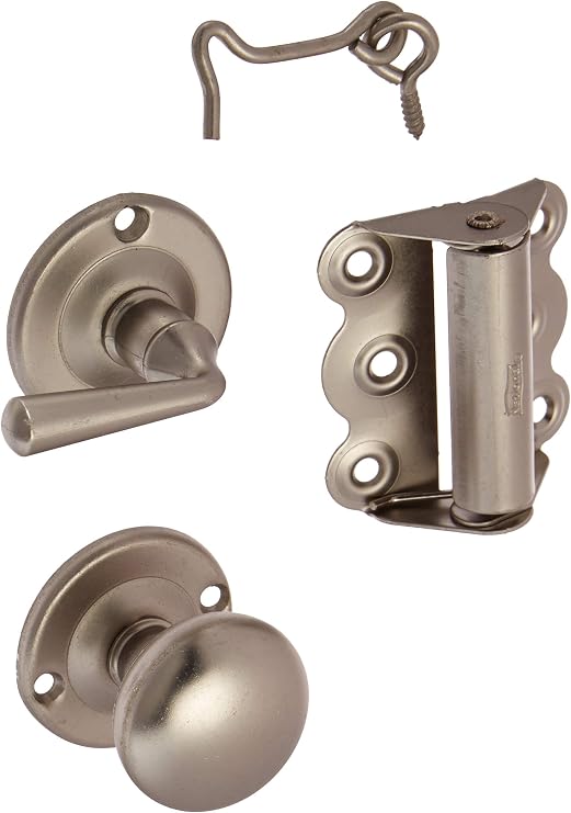 National/Spectrum Brands HHI N100-013 Series Satin Nickel, Screen Door Kit with Screws