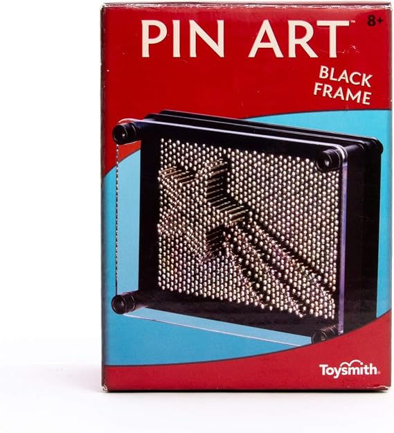 Toysmith Pin Art Fidget 3D Distraction Office Gift, Decor, Coworker gift, Dad 5", Black