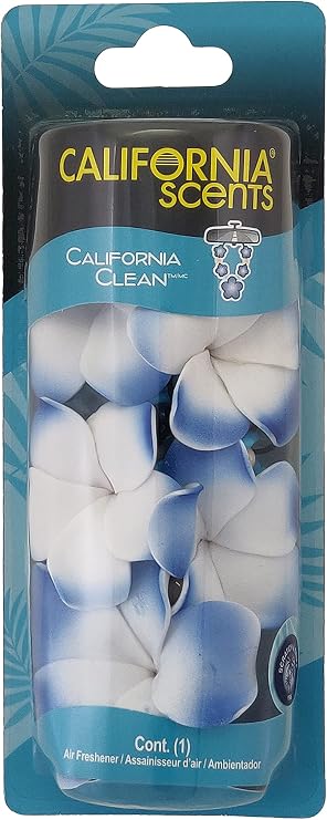 California Scents Scented Necklace, The Perfect Lei for Your Car - Hanging Flower Air Freshener (1 Pack, California Clean)