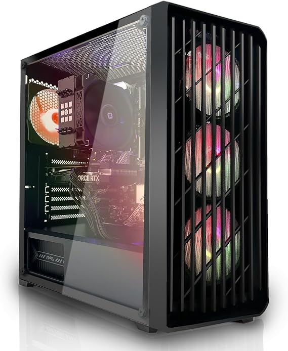 Systemtreff Gaming PC - AMD Ryzen 7 5700X - RTX 5060 Ti 8GB AMD 8-Core CPU up to 4.6 GHz 32GB DDR4 1TB M.2 NVMe SSD Nvidia Graphics WiFi Windows 11 for Gaming Streaming