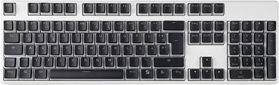 YMDK Pudding German ISO QWERTZ Double Shot PBT Shine Through OEM Profile Keycap Set Suitable for MX Switches 108 87 61 Mechanical Keyboard