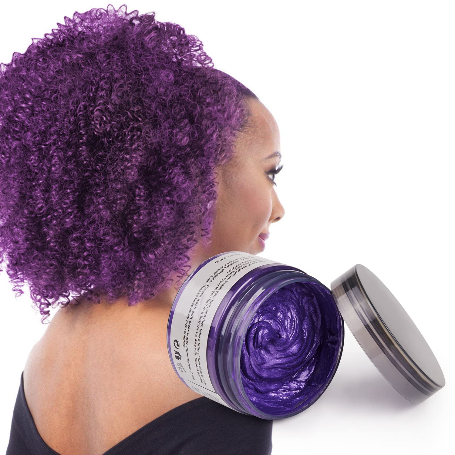 Hair Color Wax, 4.23 oz, Unisex Natural Hairstyle Pomade Cream, Purple, Temporary Hair Pomades for Party, Cosplay, Halloween