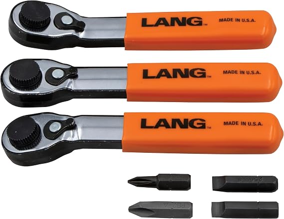 Lang Tools 5220 7-Piece Fine Tooth Bit Wrench Set , Black