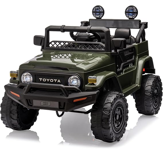 12V Ride on Car for Kids, Licensed Toyota Ride on Truck, Battery Powered Electric Kids Car with Remote Control, Music, LED Lights, Suspension System,