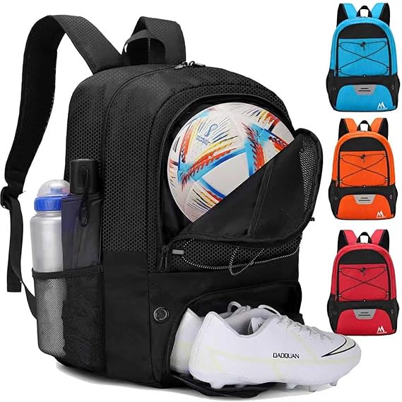 Hsmihair Soccer Bag,Youth Soccer Backpack with Ball and Cleat Compartment