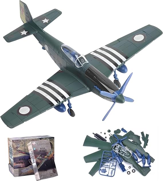 2026 New P-51 Mustang Fighter Model (Green)