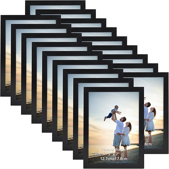 Hoikwo 18 Pack 5x7 Black Frame