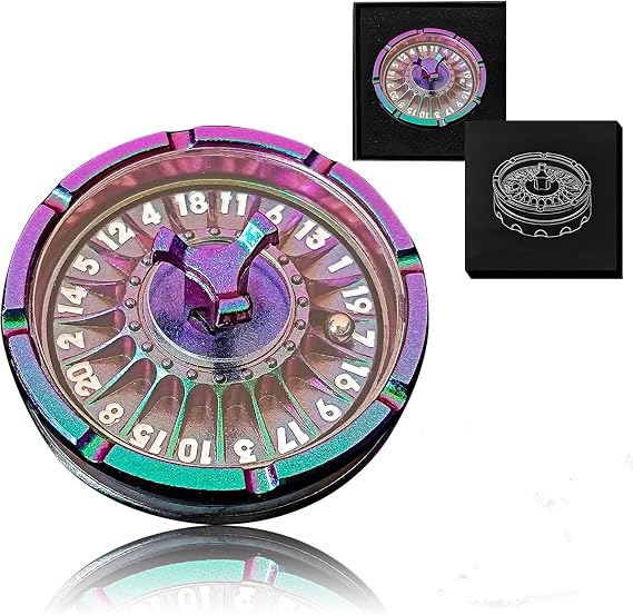 G20 Roulette Dice Spinner for DND Dice Set, D20 Dragon Metallic D&D Dice with Gift Case for DND Game, RPG Role Playing Table Game Gifts (Gradient)