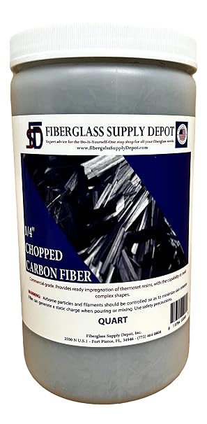 1/4" Chopped Carbon Fiber Strands Quart (1LB)