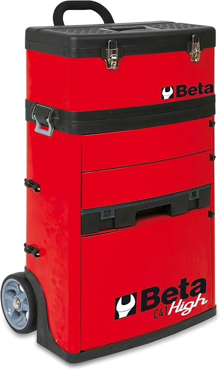 Beta C41H Blue TwoModule Rolling Metal Tool Chest Detachable Tool Box